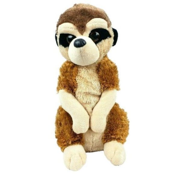 Wild Republic Meerkat 13 in Plush Prairie Dog Bandit Eyes Brown Stuffed Animal - Picture 1 of 8